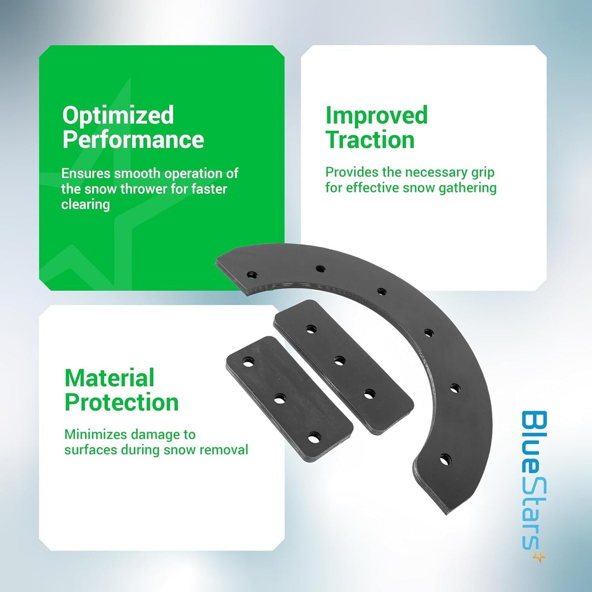 753-04472 735-04033 rubber paddle set components with performance and material protection feature text.