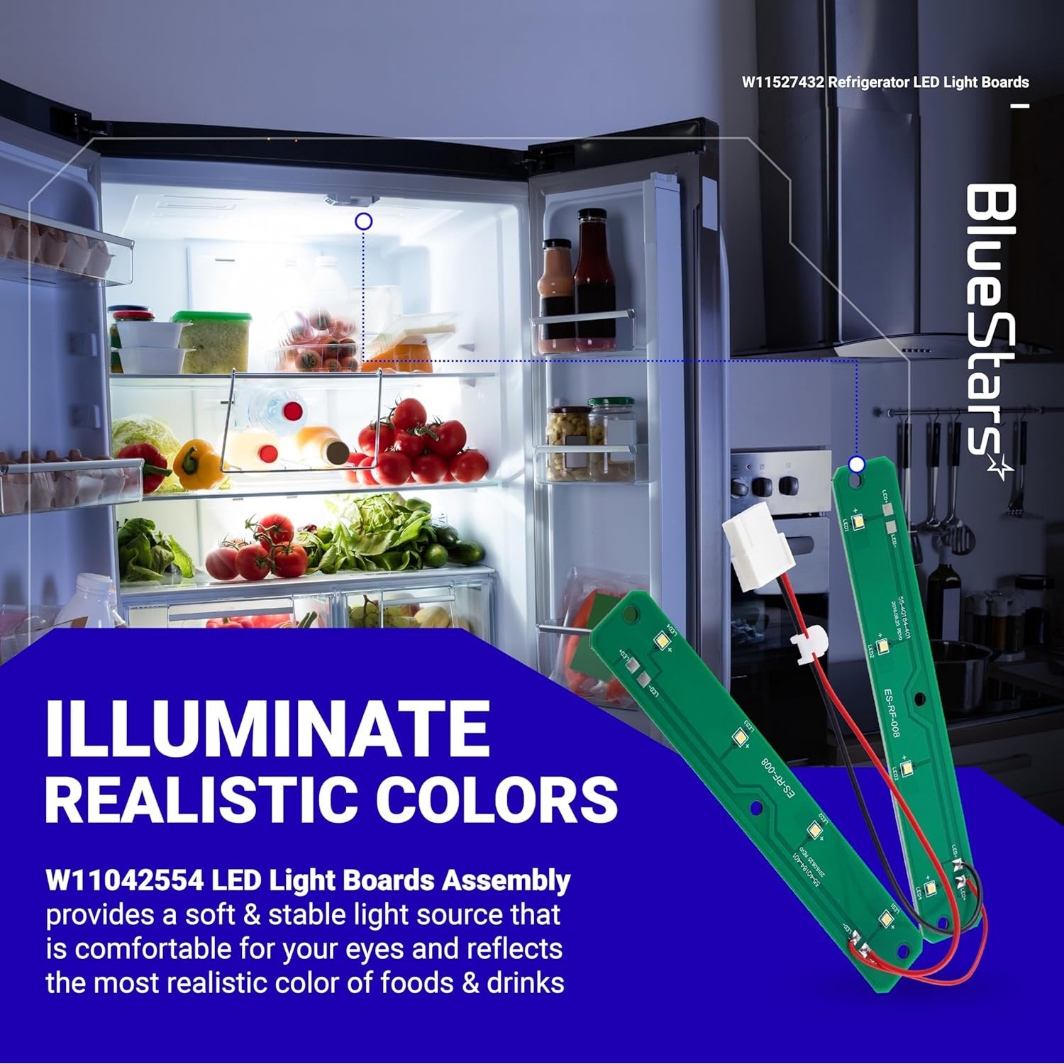 W11527432 Refrigerator LED Light Board Assembly