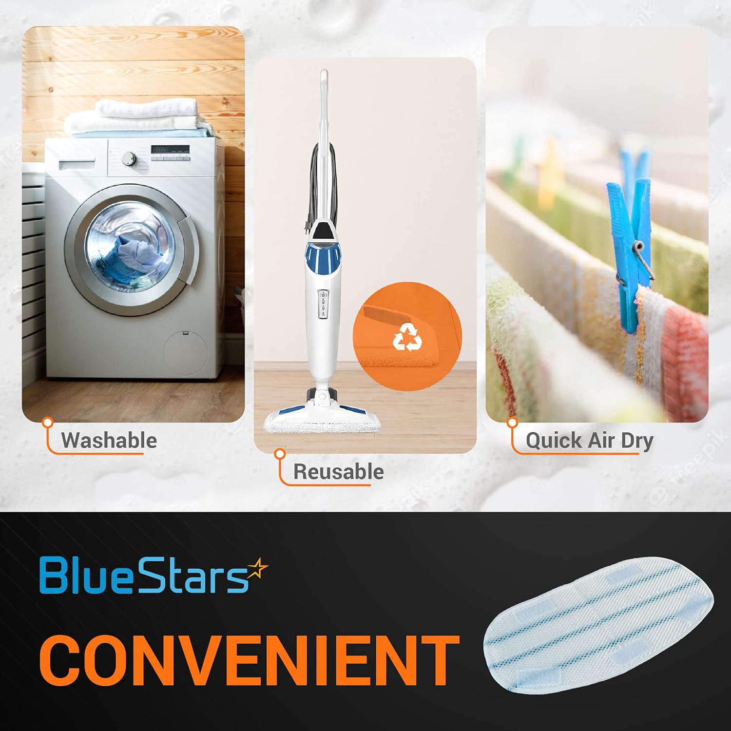 Blue Stars Steam Mop Pads - Thumbnail 5