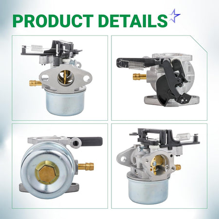 Multi-angle view of 591137 carburetor for Briggs & Stratton and Troy-Bilt lawn mower and pressure washer engines.