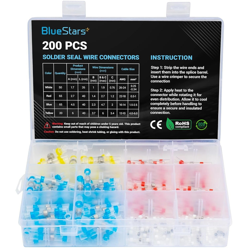 200 PCS Solder Seal Wire Connectors