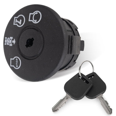 4-position ignition switch with two keys for Husqvarna, AYP, and Craftsman lawn mowers.