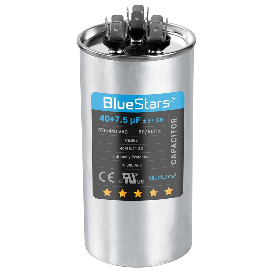 40+7.5 uF ±5% 40/7.5 MFD 370/440 VAC
