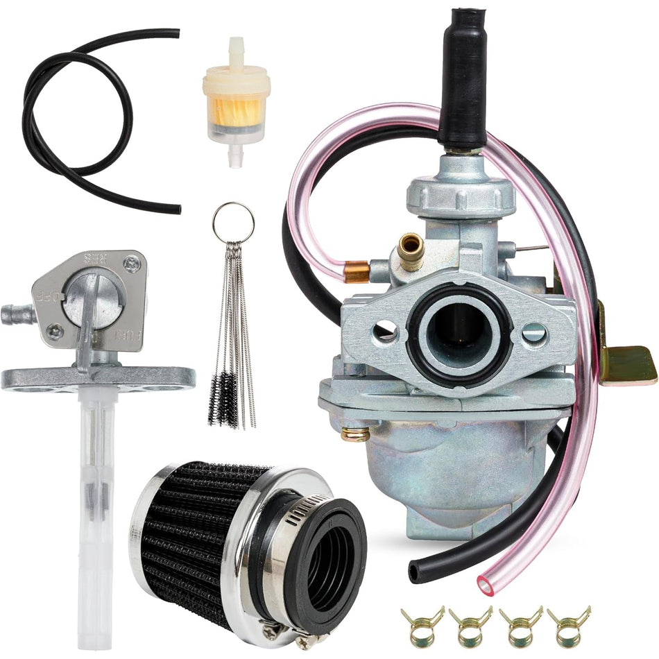 Carburetor Kit for Honda CRF50F 2004-2012 Honda Z50RD - Carburetor Kit with Air Filter & Fuel Valve Petcock
