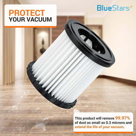 Single replacement pleated filter for DEWALT DCV580 and DCV581H wet/dry vacuums.