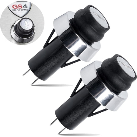 66220 Igniter Switch for Weber GS4 Grill, two switches shown with close-up of GS4 label