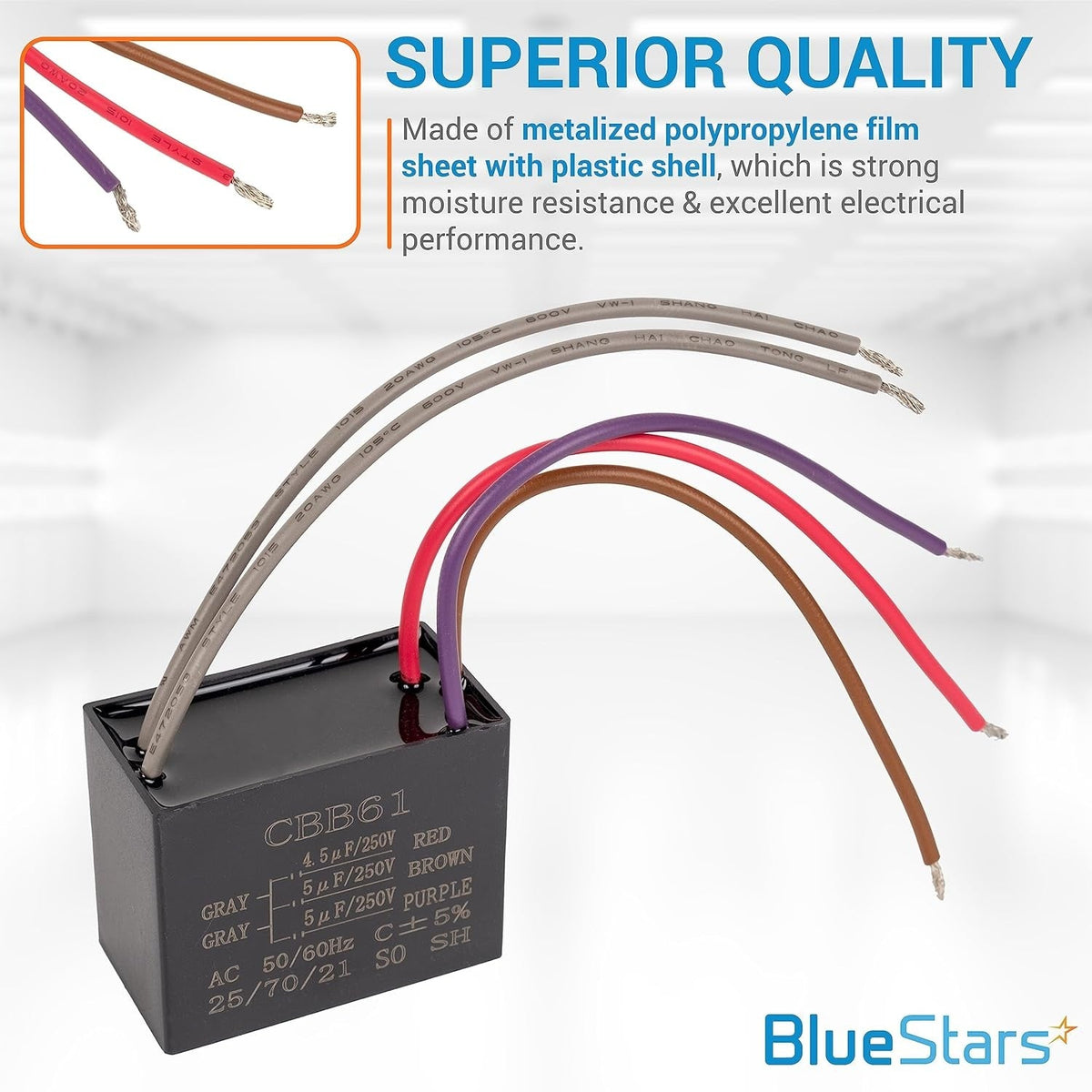 CBB61 4 5 5 5uf 5 Wire Ceiling Fan Capacitor 250V AC cbb61-4-5-5-5uf-5-wire-ceiling-fan-capacitor-250v-ac