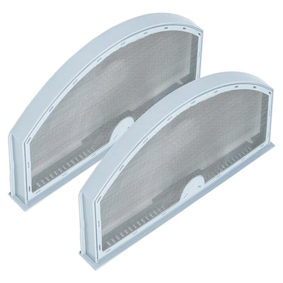 Two WE03X23881 dryer lint filter replacements for GE and Hotpoint dryers.