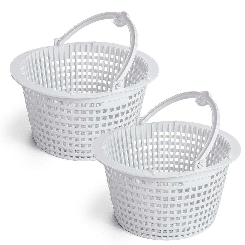 [Lifetime Warranty] SPX1091C Skimmer Basket with Handle for Hayward Automatic Skimmers SP1091WM SP1091LX, Dyna-Skim Pool Filter Strainer Basket Replacement, fits Pentair HydroSkim 513330 - Pack of 2