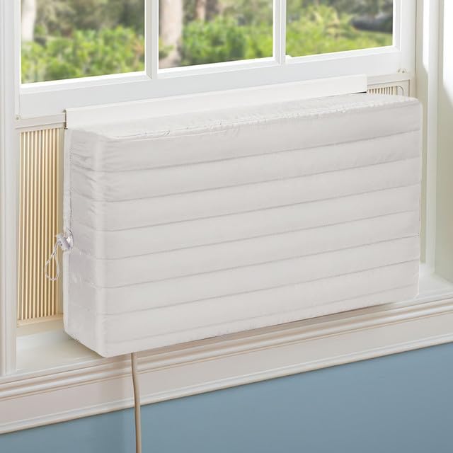 28" x 20" x 3.5 White Window Air Conditioner Cover Indoor