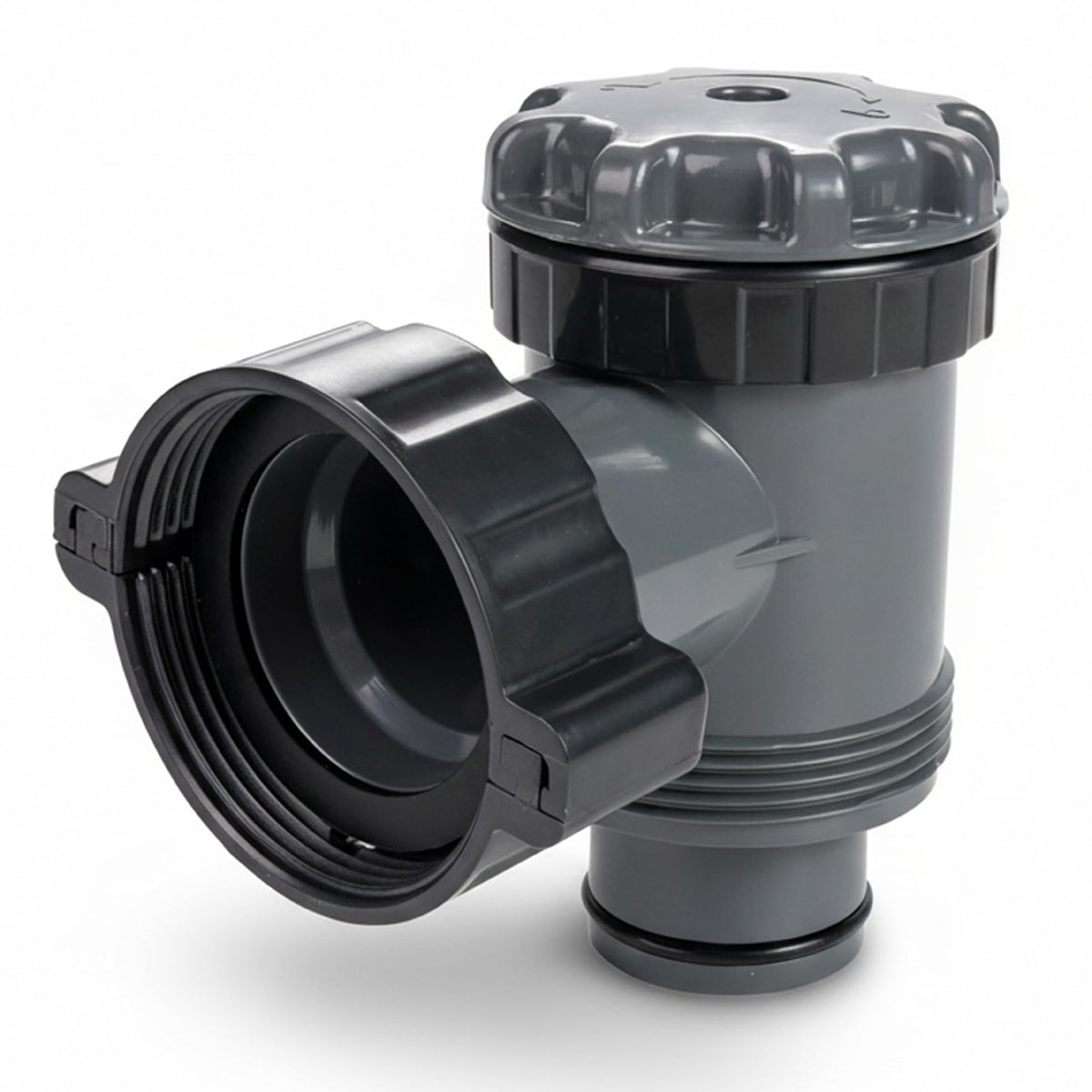1.5-inch plunger valve replacement for Intex pool pumps with threaded hose connection.
