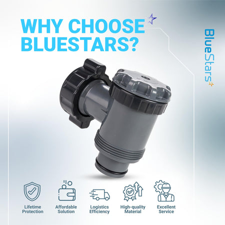 BlueStars 38mm plunger valve for Intex pool pump connection with 1.5 inch on-off filter replacement.