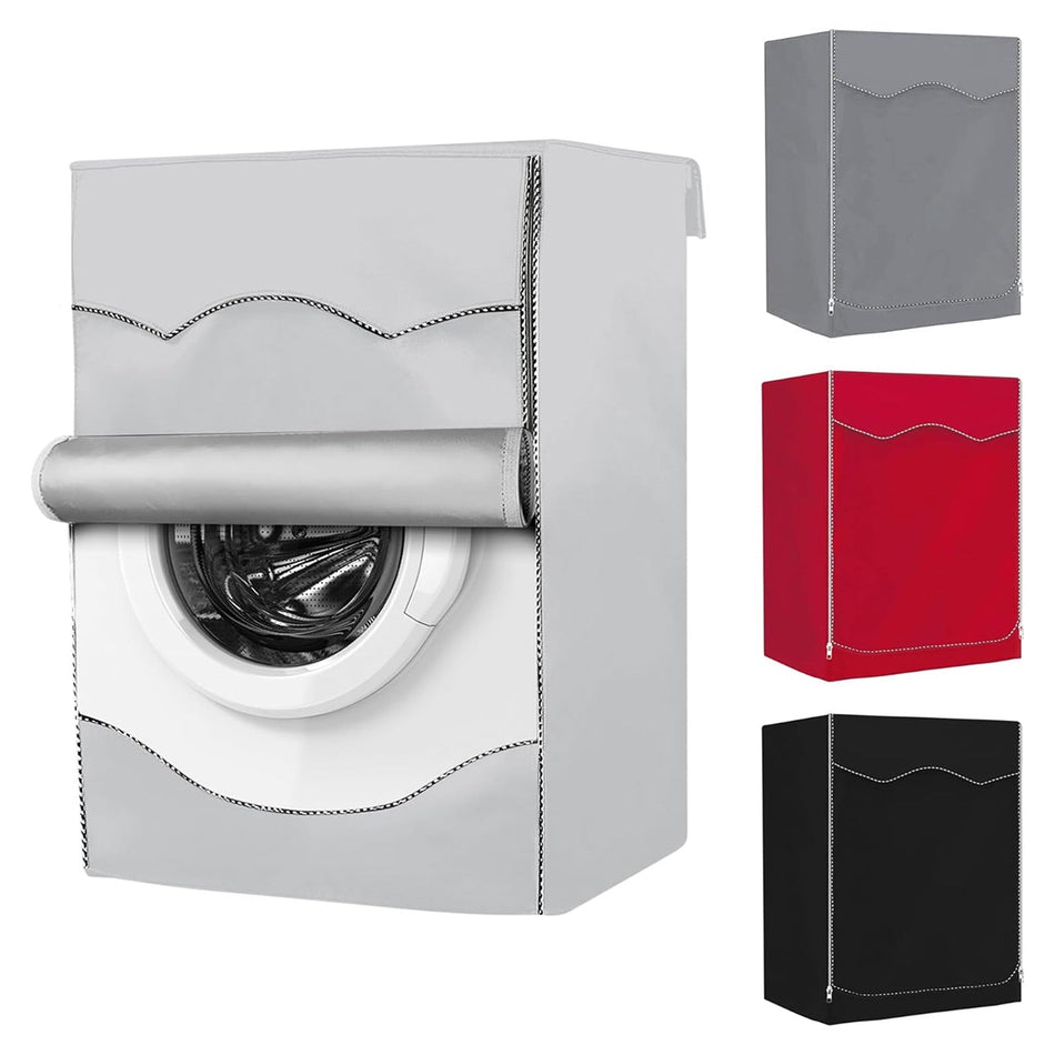 W27‚Äùx D33‚Äùx H39‚Äù Washing Machine Cover For Front-load Washer/Dryer (Silver)