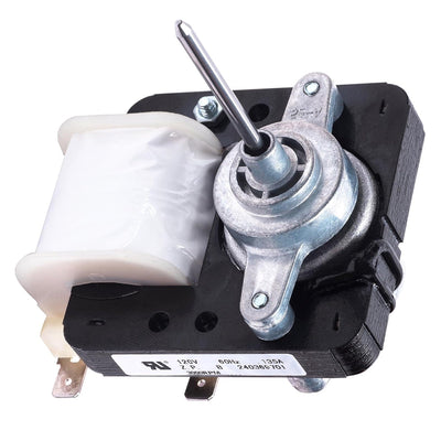 240369701 refrigerator evaporator fan motor replacement for Frigidaire, Kenmore, and Electrolux appliances.