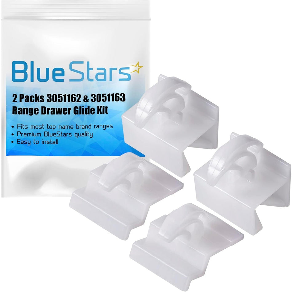 2-pack 3051162 & 3051163 Range Oven Front and Rear Drawer Glide