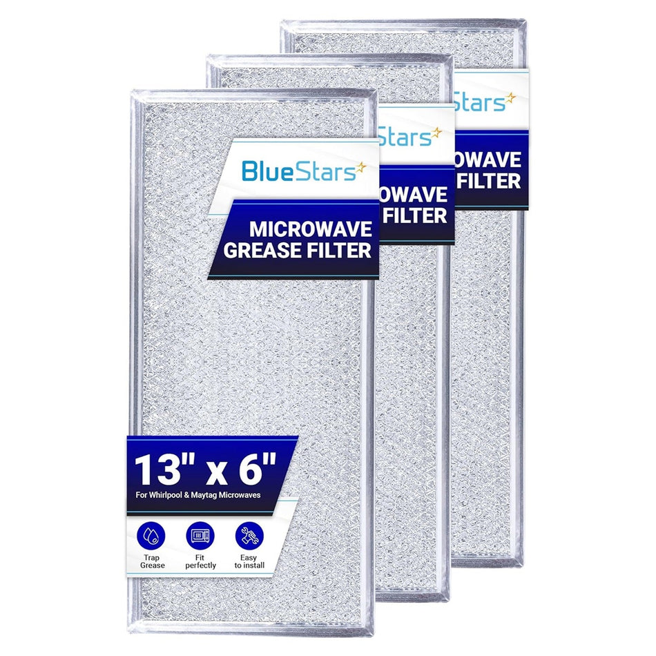 3-pack W10208631A Microwaves Grease Filter Replacement