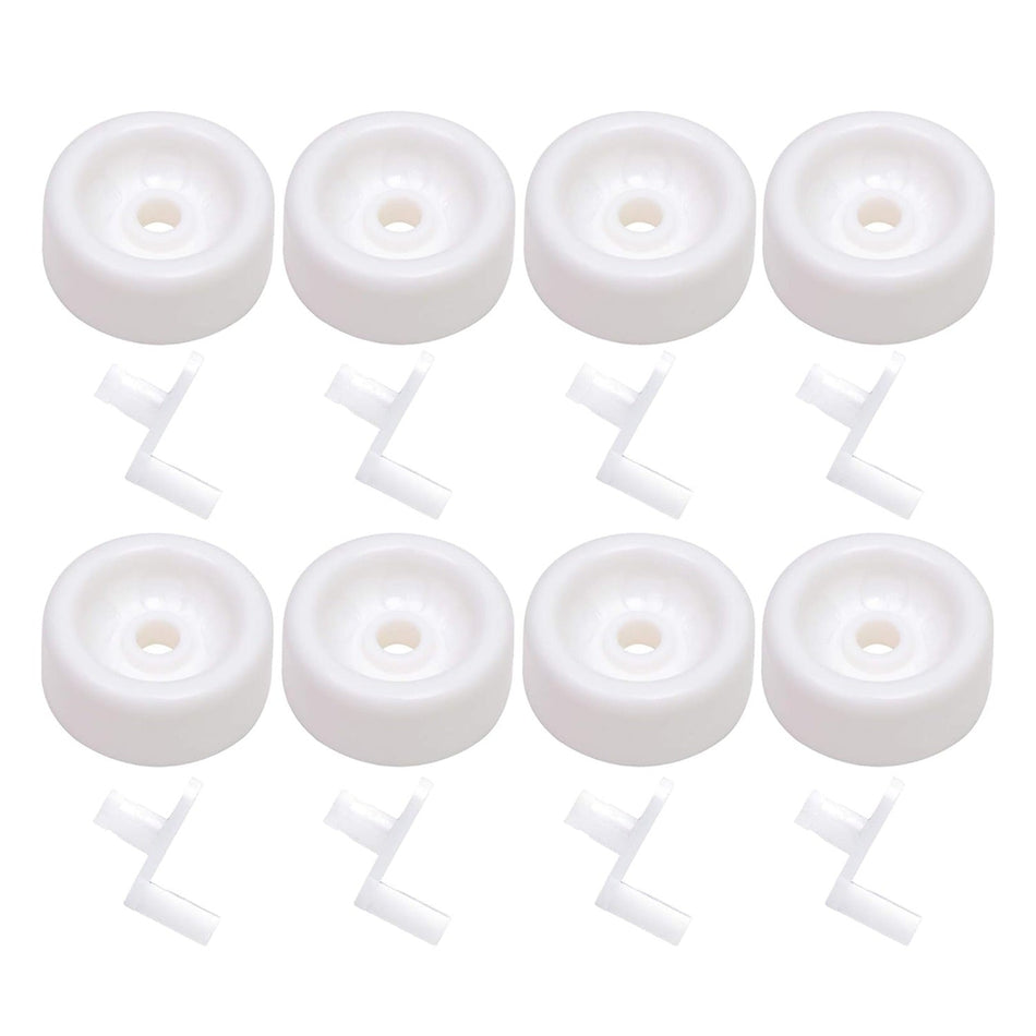 WD12X271 Dishwasher Lower Rack Roller and Axle Kit - Pack of 8