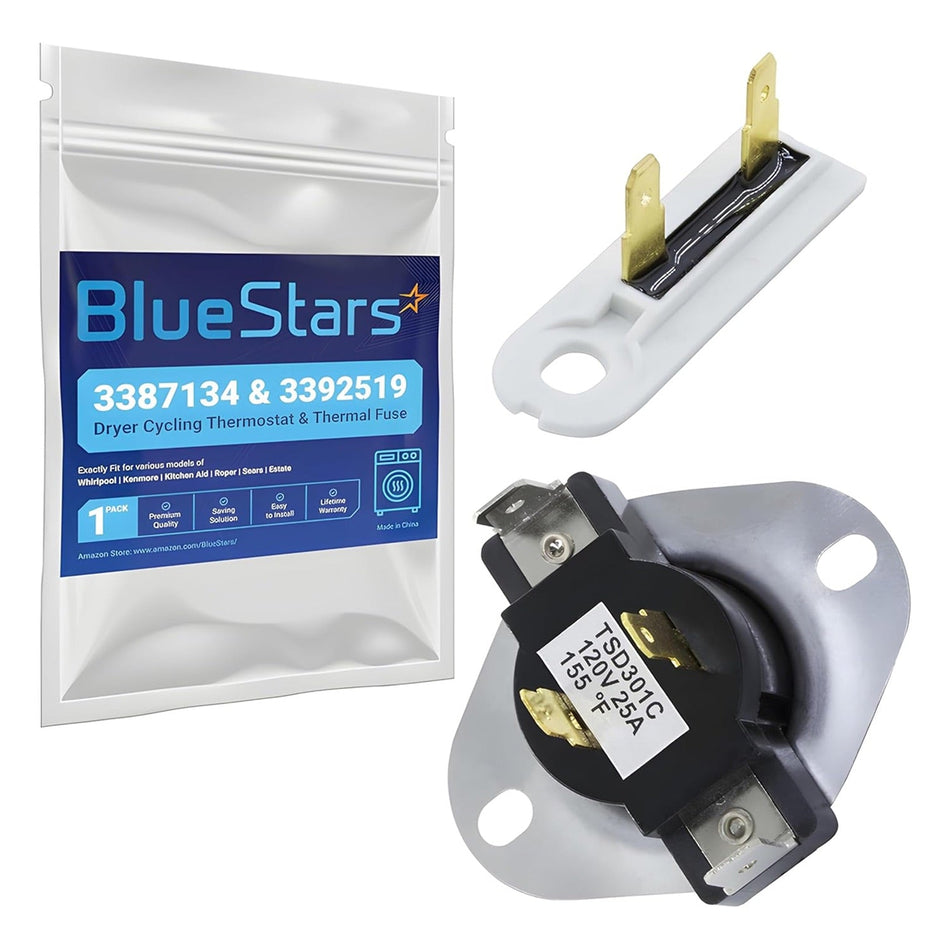 Dryer Cycling Thermostat Thermal Fuse Fit Whirlpool Kenmore Dryers