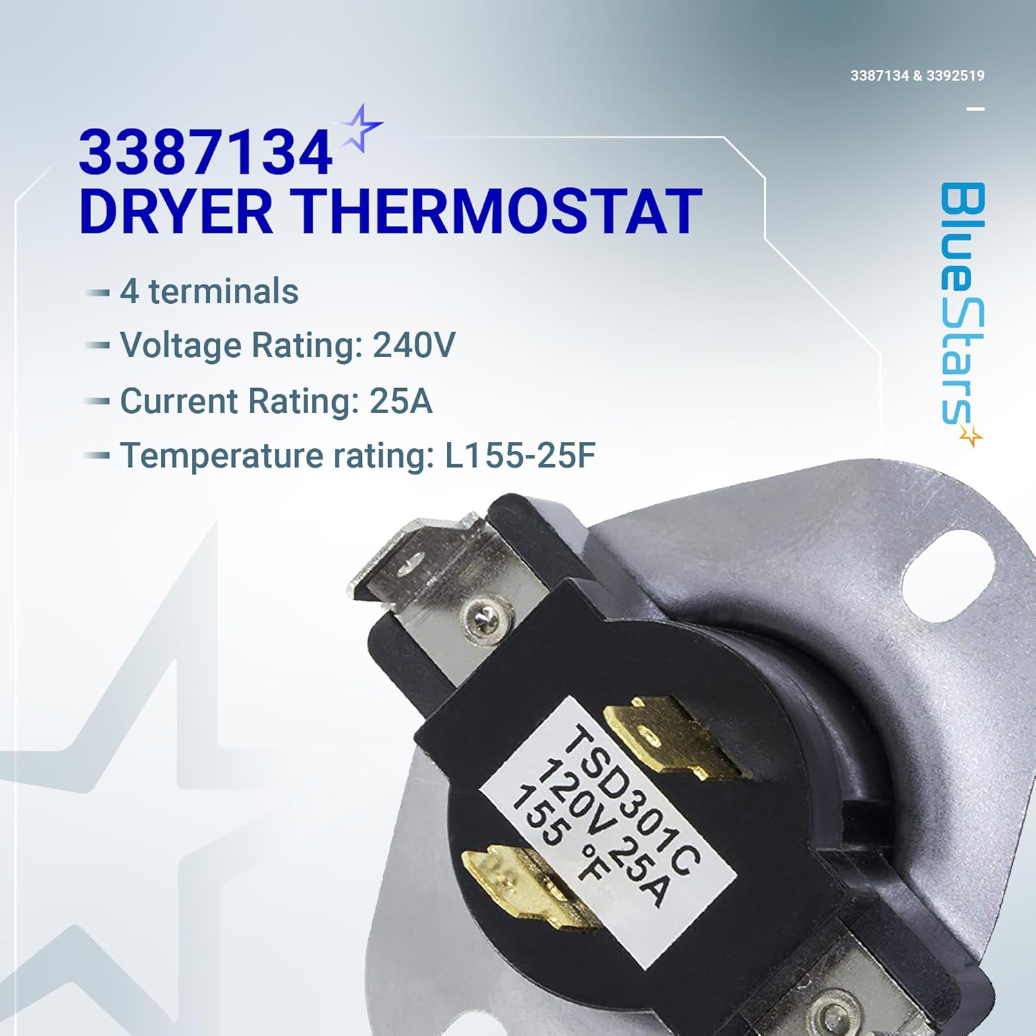 Dryer Thermostat & Fuse for Whirlpool, Kenmore