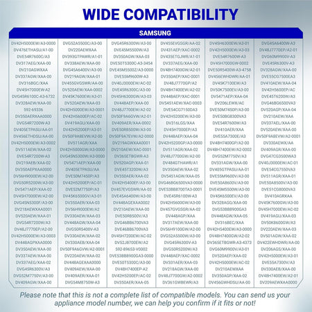 DC32-00007A Dryer Thermistor Replacement compatibility chart listing Samsung dryer model numbers