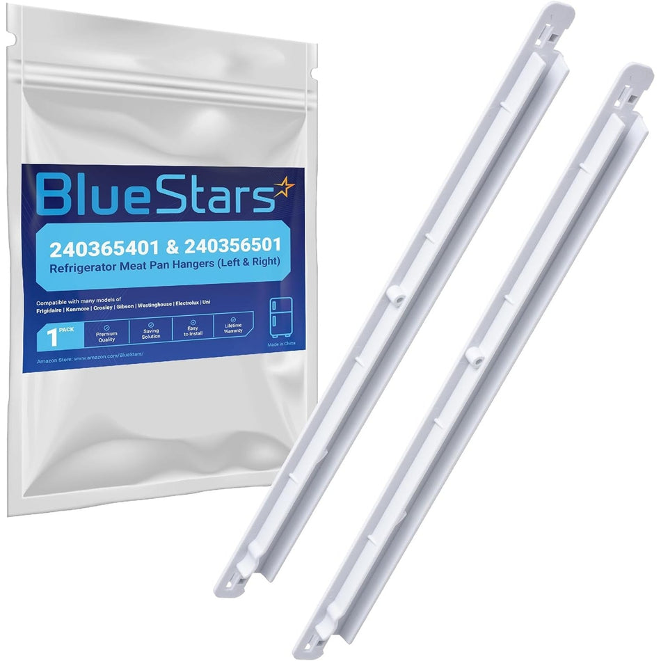 240365401 & 240356501 Refrigerator Meat Pan Hangers (Left & Right)