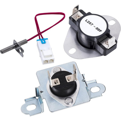 6931EL3003D Limit Thermostat, 6323EL2001B Thermistor, 6931EL3001E Thermostat, three loose parts shown