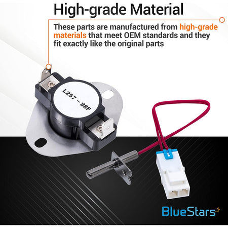 6931EL3003D Limit Thermostat & 6323EL2001B Thermistor & 6931EL3001E Thermostat, high-grade parts shown
