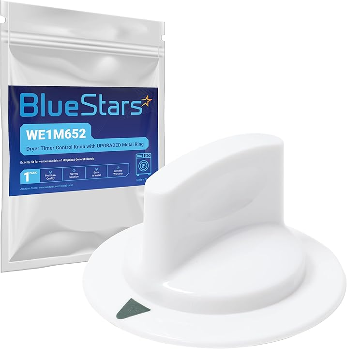 Test reviews - BlueStars WE1M652 Dryer Timer Control Knob with Upgraded Metal Ring - Compatible with Hotpoint HTDX100EM8WW