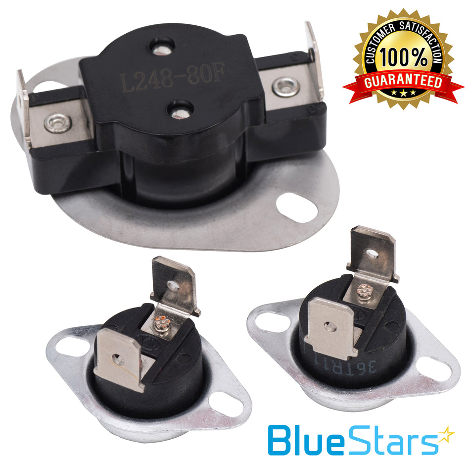 LA-1053 Dryer Thermal Fuse Kit Replacement by Blue Stars - Exact fit for Whirlpool & Maytag dryer