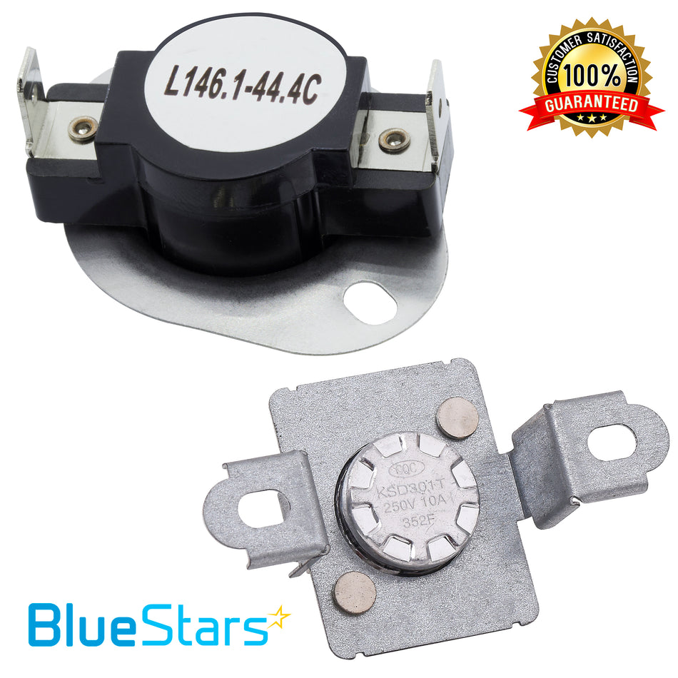 279973 Dryer Thermal Cut-Off Fuse Kit Replacement part by Blue Stars - Exact Fit for Whirlpool & Kenmore Dryer - Replaces 279973, 3391913, 8318314, AP3094323