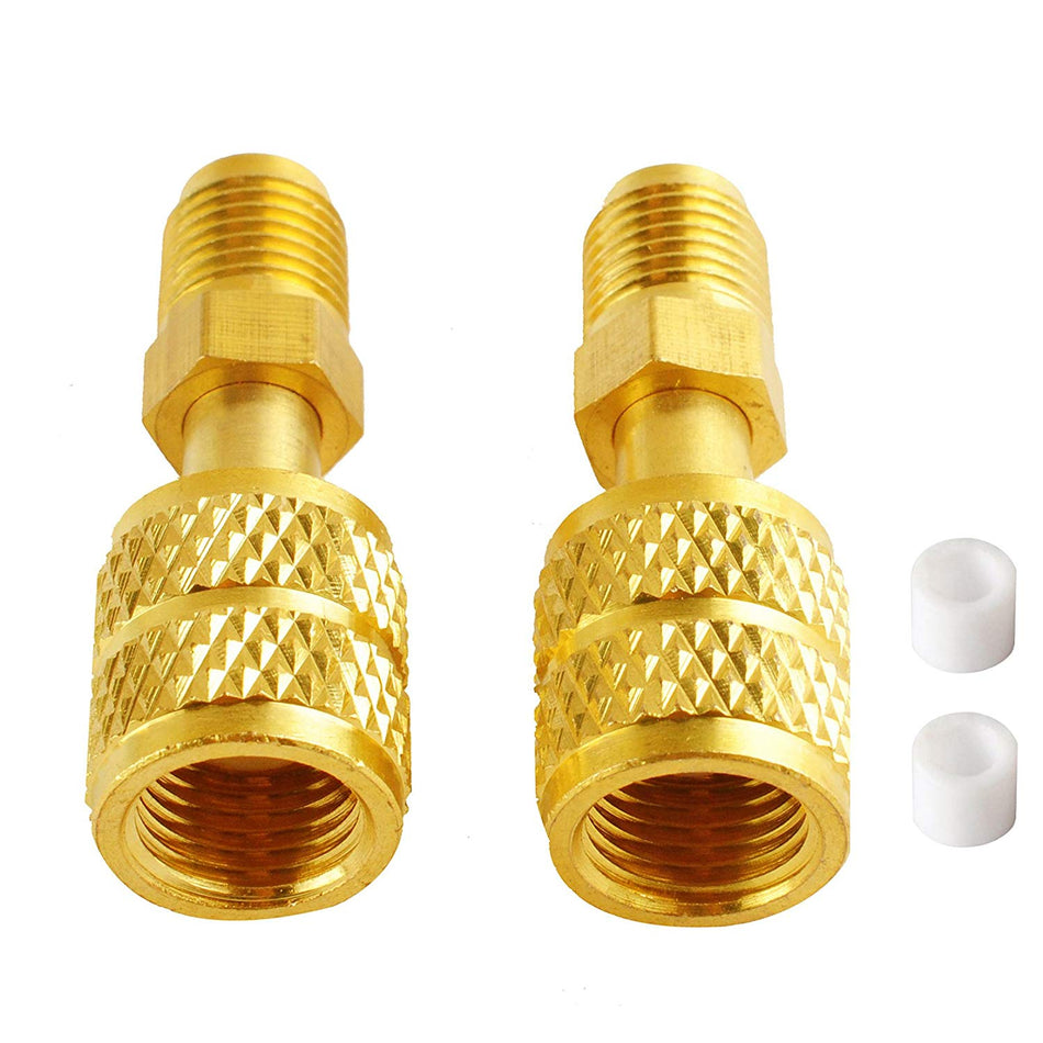 R410a Adapter for Mini Split HVAC System 5/16" Female SEA x 1/4" Male SEA Quick Couplers, Mini Split Adapters (Straight) by BlueStars